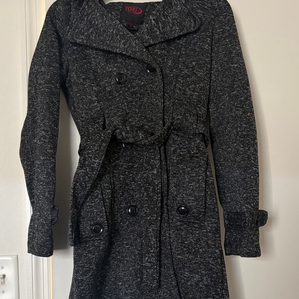 Elegant Charcoal Trench Coat